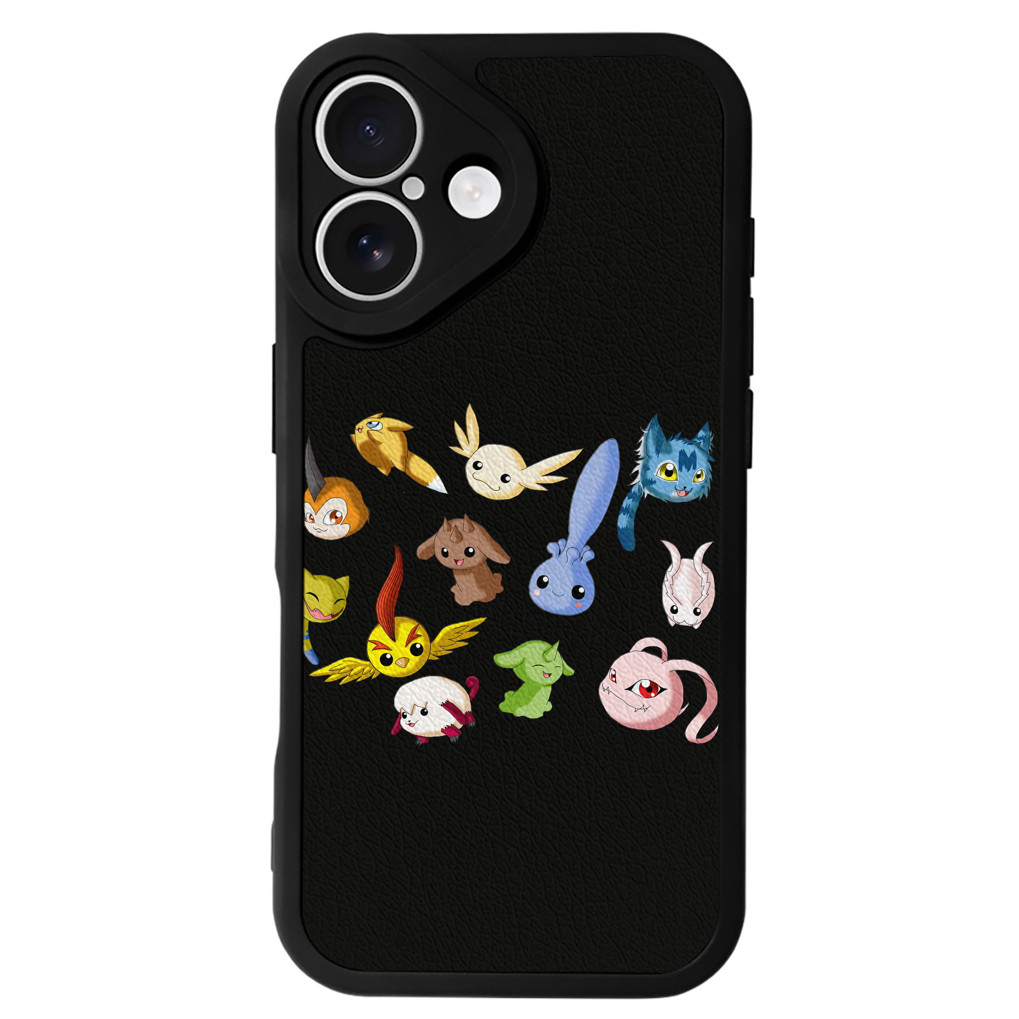 （画像用） Digimon デジタルモンスター/デジモン 【iPhone 16シリーズ対応】シリコンスマホケース（レザー調） 材質：シリコン